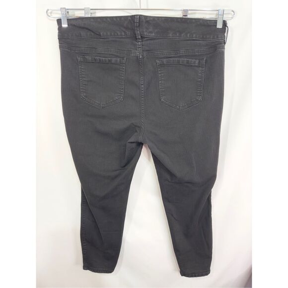 Torrid Plus Size 18S Jeans Petite Mid Rise Skinny ‎ Black Stretch Denim 796 - Picture 2 of 9